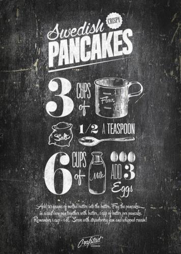 Poster - Swedish Pancakes - 50 x 70 cm - www.frokenfraken.se
