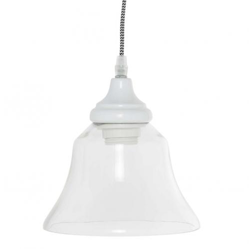 Lampa - Glaslampa med textilsladd - 18 x 20 cm - www.frokenfraken.se