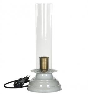 Lampa - Fotogenlampa med el - Emalj Stone - 39 cm - www.frokenfraken.se