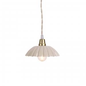 Taklampa Ingrid Beige Liten - Ø 16,5 x 3,5 cm - www.frokenfraken.se