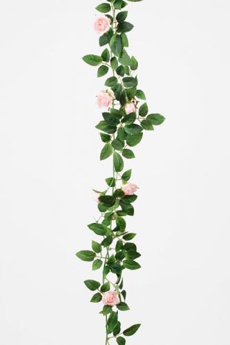 V.11 - Girlang av rosa rosor - 160 cm - www.frokenfraken.se