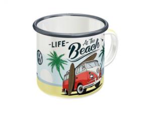 Mugg - Emalj - VW Bulli Beach - www.frokenfraken.se