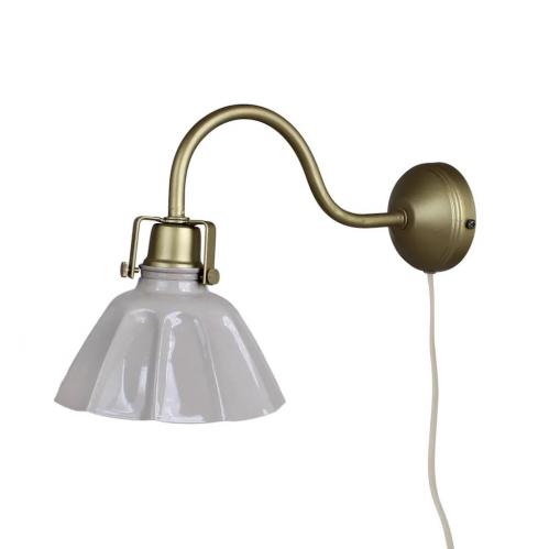 Vgglampa - Margareta - Beige/Mssing - 18 x 33 x 17 cm - www.frokenfraken.se