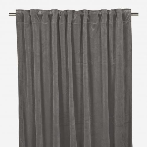 Gardiner - Sammet - Multiband - Grafitgr - 2 X 140 X 240 cm - www.frokenfraken.se