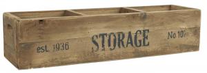 Trälåda - Storage -3 fack - 16,5 x 14 x 59,5 cm - www.frokenfraken.se