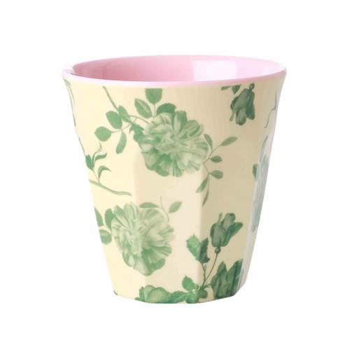 Mugg - gröna rosor - Melamine - www.frokenfraken.se