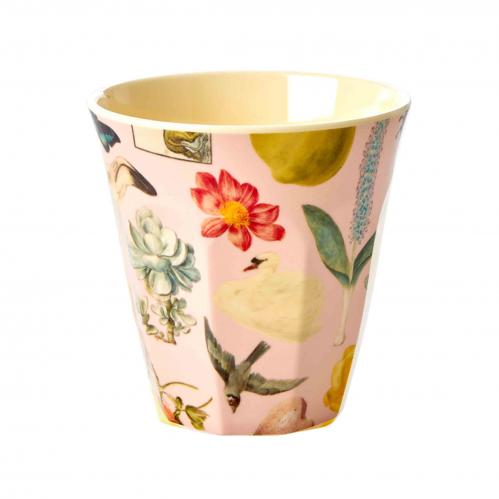 Mugg - Rosa - Blomster och Djur - Melamine - www.frokenfraken.se