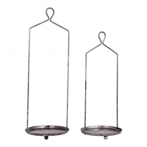 Hängande ställning - Ampel till kruka - Antik Zink - 32 cm - www.frokenfraken.se