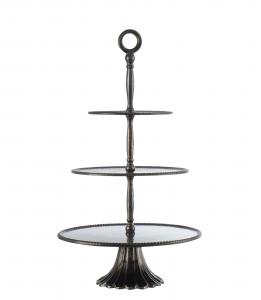 Våningsfat - Cake Stand Bronze - 3 våningar - 65 cm - www.frokenfraken.se