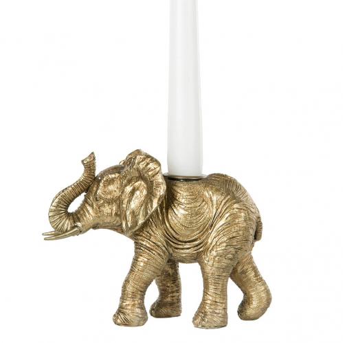 Ljusstake - Elefant Guld - 14 cm - www.frokenfraken.se