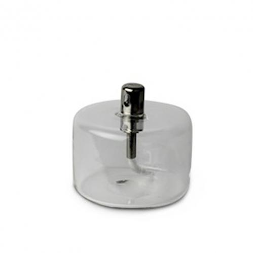 Oljelampa - Glas - Cylinder - Silver - 5,5 x 8 cm - www.frokenfraken.se