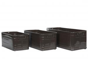 Kruka Kvadrat Emalj Choco - 3 storlekar - www.frokenfraken.se