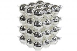 Julkula - Glas - Silver - 6 cm - 36-pack - www.frokenfraken.se