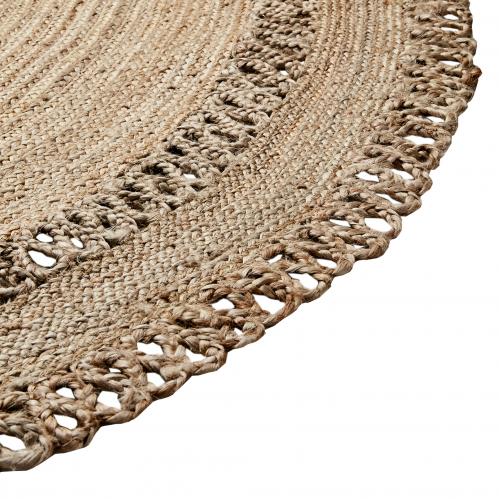 Matta - Boho - Rund Jute - Ø240 cm - www.frokenfraken.se