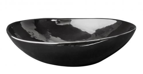 Uppläggninsfat - Stengods Svart - 9 x Ø31 cm - www.frokenfraken.se