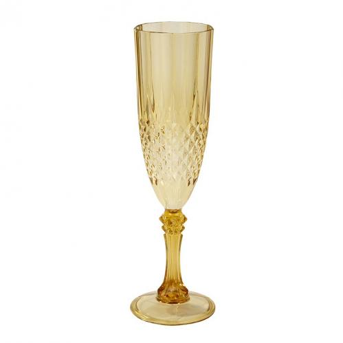 Champangeglas - Guld - Plastglas p fot - 8 st - www.frokenfraken.se