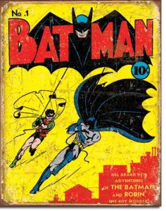 Batman No1 Cover - Retro Metallskylt - 32 x 41 cm - www.frokenfraken.se