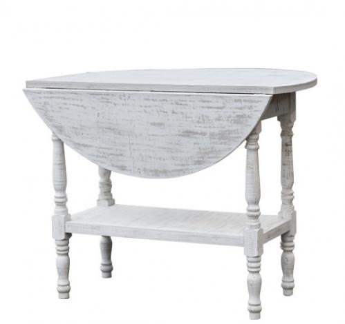 Matbord - Fransk Antique Vit - H77 x Ø100 cm - www.frokenfraken.se