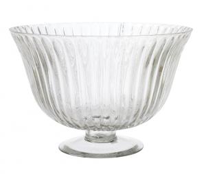 Skål - Glasskål på fot - 17 x Ø25 cm - www.frokenfraken.se