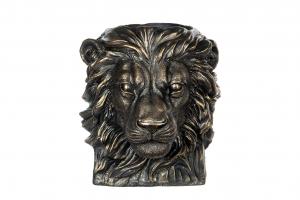 Kruka - Big Lion - Svart/Brun/Guld - 27 x 24 x 26 cm - www.frokenfraken.se