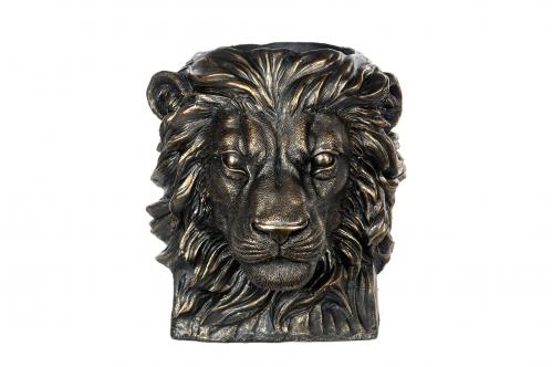 Kruka - Big Lion - Svart/Brun/Guld - 27 x 24 x 26 cm - www.frokenfraken.se