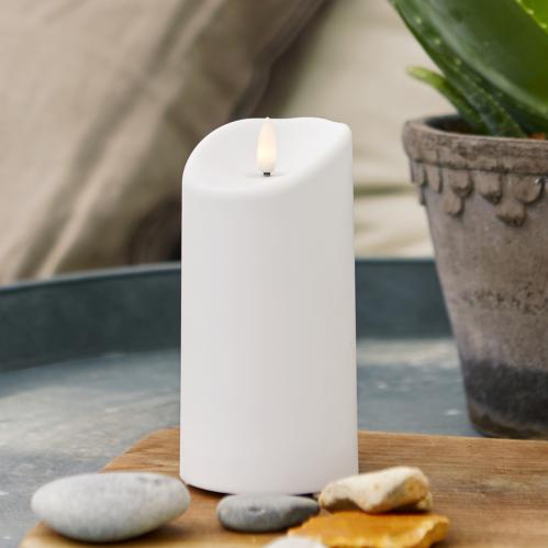 Batteriljus - Blockljus Basic - Inne & Ute - 15 x 7,5 cm - Timer - www.frokenfraken.se