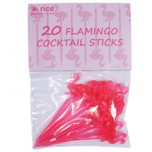 Cocktail Sticks - Flamingo - 20 pack - www.frokenfraken.se