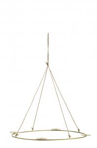 Ljuskrona för blockljus - Mässing - 62 cm - www.frokenfraken.se