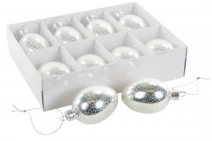 Ägg - Silver - 8-pack - 4 x 6 cm - www.frokenfraken.se