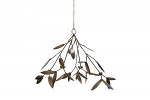 Mistel - Juldekoration - Antik Mässing/Metall - 30 x 19 cm - www.frokenfraken.se