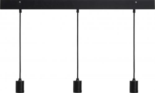 Line 3 ceiling light - Rectang, black 80cm - www.frokenfraken.se