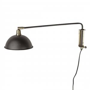 Vägglampa Arm Svart/Mässing - Ø 19 x 44 x 19 cm - www.frokenfraken.se