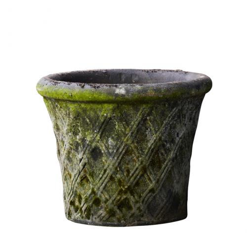 Kruka - HARLEQUIN - CHOKO PATINA - Ø18 x 15 cm - www.frokenfraken.se
