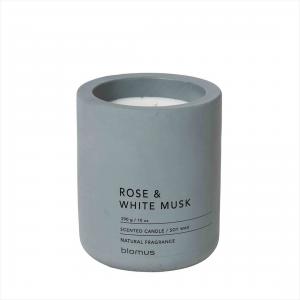 Doftljus - FRAGA Rose & White Musk Flint Stone - 9 x 9 x 11 cm - www.frokenfraken.se
