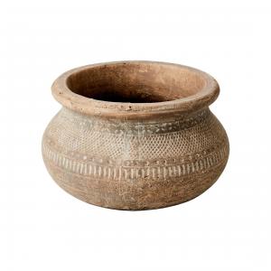 Kruka S - Beige/svart - Ø14 x 11 cm - www.frokenfraken.se