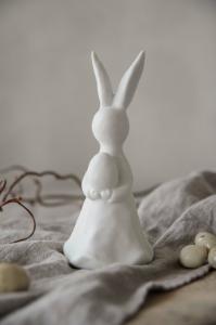 Påskdekoration - Hare med ägg - 5 x 5 x 12 cm - www.frokenfraken.se