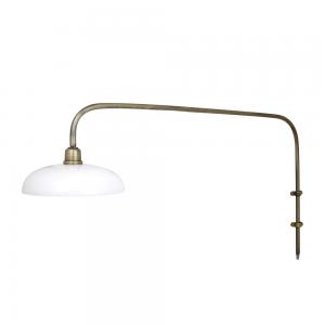 Vägglampa Sofia Arm Antik Mässing/Vit - www.frokenfraken.se