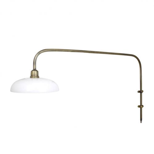 Vgglampa Sofia Arm Antik Mssing/Vit - www.frokenfraken.se