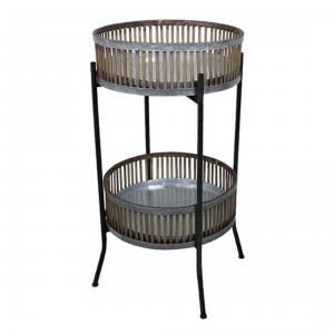 Piedestal - Zink/Bambu - Ø 57 x 85 cm - www.frokenfraken.se