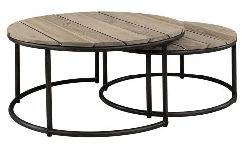 ANSON Round coffee table 2-set Instant Grey - www.frokenfraken.se