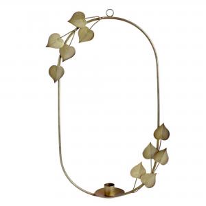 Hängande Ljushållare Blad - Antik Mässing - B30 x H43 x D7 cm - www.frokenfraken.se