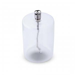 Oljelampa - Glas - Cylinder - Silver - 11,5 x 8 cm - www.frokenfraken.se