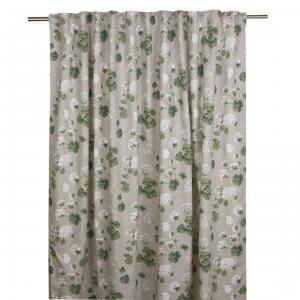 Gardiner - Multiband - Pelargon - Ljusgrå - 2 st - 145 x 245 cm - www.frokenfraken.se