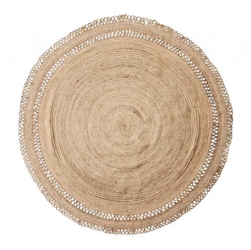 Matta - Boho - Rund Jute - Ø240 cm - www.frokenfraken.se