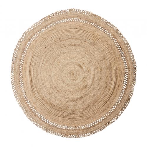 Matta - Boho - Rund Jute - 240 cm - www.frokenfraken.se