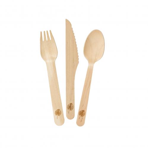 Bestick Tr - Fiesta Wooden Cutlery - 6 set - www.frokenfraken.se