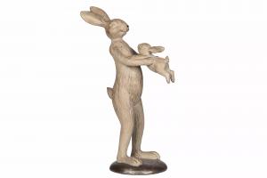 Påskdekoration - Hare med unge - 33,5 cm - www.frokenfraken.se