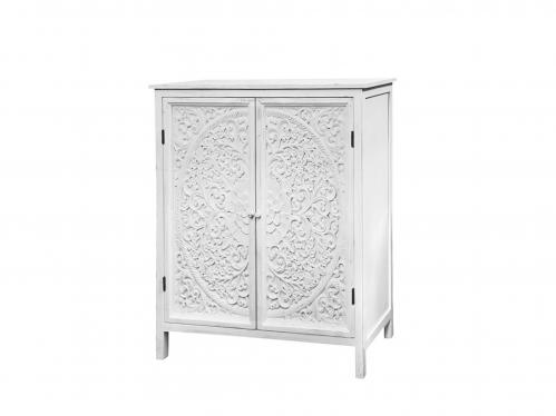 V.48 - Skåp - Med dekor - Vit - 102 x 80 x 39,5 cm - www.frokenfraken.se