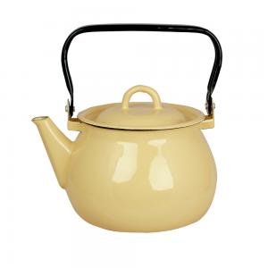 Tekanna - Emalj - Gul - 16,5 x Ø19 cm - www.frokenfraken.se