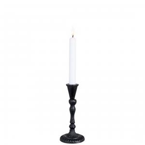 Ljusstake Lilian Svart Liten - Ø 8,5 x 19 - www.frokenfraken.se